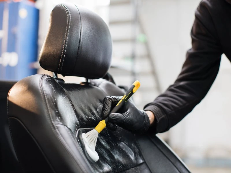 Car Interior Leather Cleaning