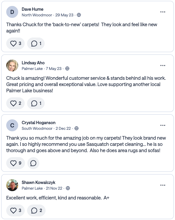 Nextdoor recommendations - North Woodmoor, Palmer Lake, South Woodmoor neighbors